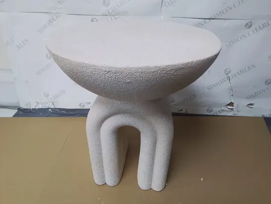 STONE EFFECT SIDE TABLE 