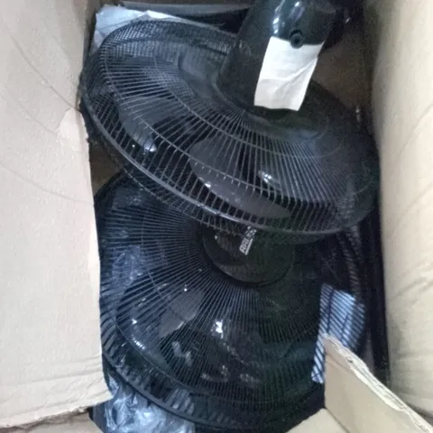 BOX OF 2 ASSORTED PEDESTAL FANS