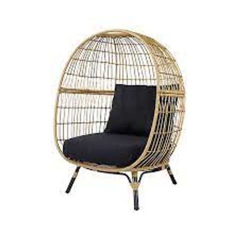 B9XED APOLIMA EGG CHAIR WITH RATTAN EFFECT