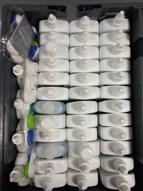 APPROXIMATELY 40 CONTACT LENS SOLUTION BOTTLES - COLLECTION ONLY 