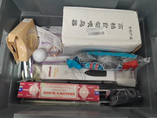 APPROXIMATELY 10 ASSORTED HOUSEHOLD ITEMS TO INCLUDE CAPPUCINO MAKER, DRAGONS BLOOD INCENSE, UNISHARP SYRINGE, ETC