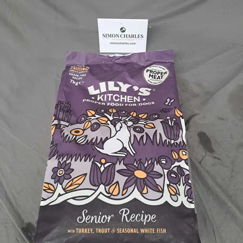 SEALED LILY'S KITCHEN SENIOR RECIPIE DOG FOOD 7KG