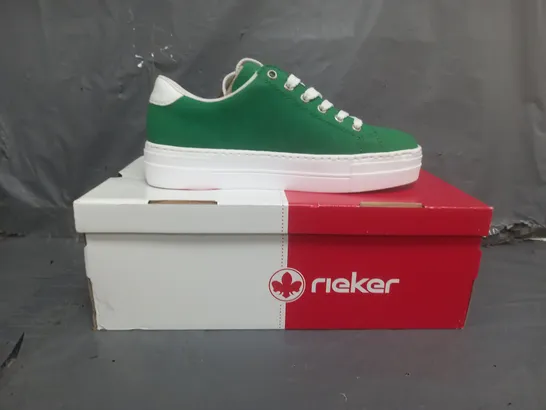 RIEKER PLATFORM TRAINERS GREEN SIZE 6