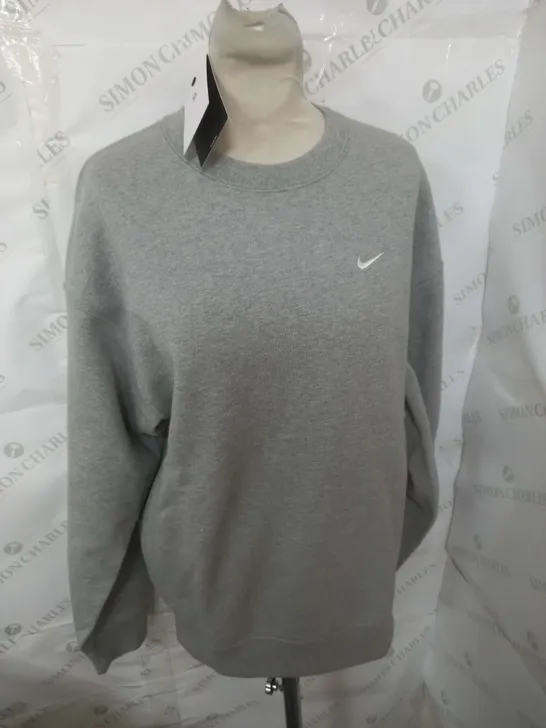 NIKE LOGO GREY JUMPER SIZE XS