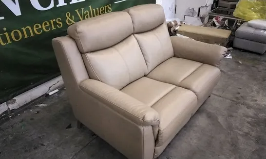 QUALITY DESIGNER MINK LEATHER 2 SEATER SOFA 