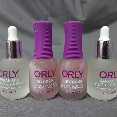 BOXED SMALL ASSORTMENT OF 4 ORLY NAIL PRODUCTS