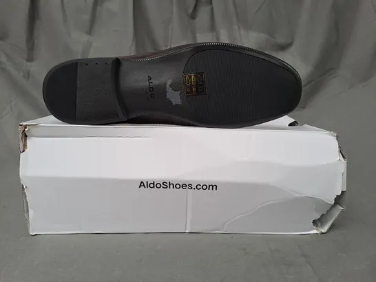 BOXED PAIR OF ALDO ESQUIRE 200 SHOES IN BROWN UK SIZE 8.5