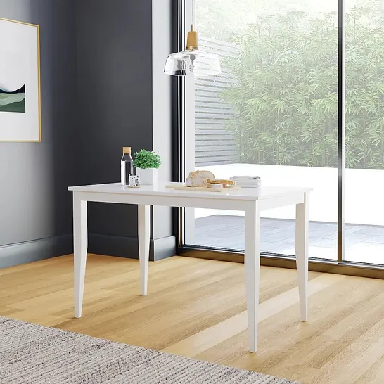 BOXED FINLEY GREY WOOD DINING TABLE 114cm 