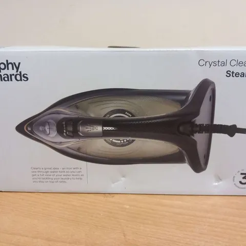 BOXED MORPHY RICHARDS CRYSTAL CLEAR GOLD STEAM IRON