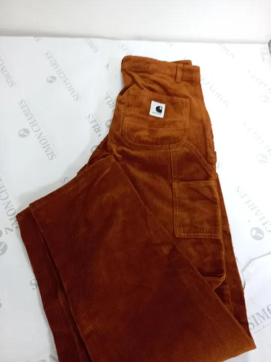 CARHARTT RELAXED STRAIGHT CORDUROY 26 BROWN PANTS 