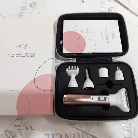 BOXED TILI 5-IN-1 MULTI FUNCTIONAL HAIR REMOVAL KIT IN PINK