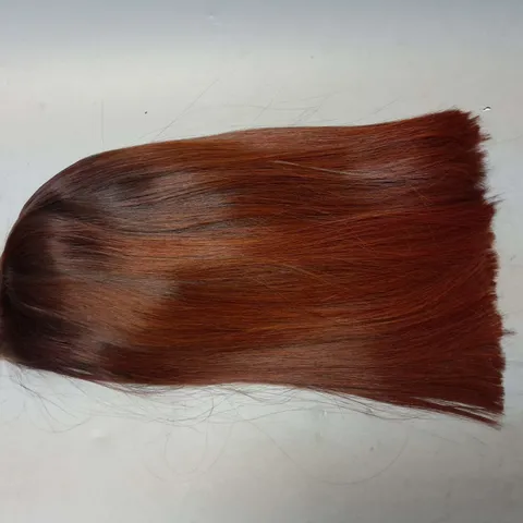 UNBOXED 14 INCH STRAIGHT WIG IN NATURAL RED WITH ROOT SHADOW