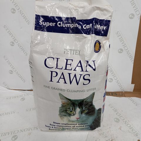 PETTEX CLEAN PAWS SUPER CLUMPING CAT LITTER - 15KG