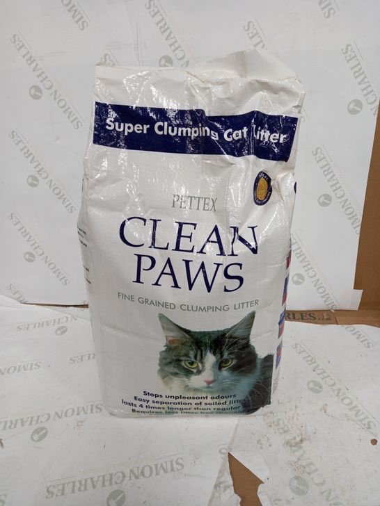PETTEX CLEAN PAWS SUPER CLUMPING CAT LITTER - 15KG