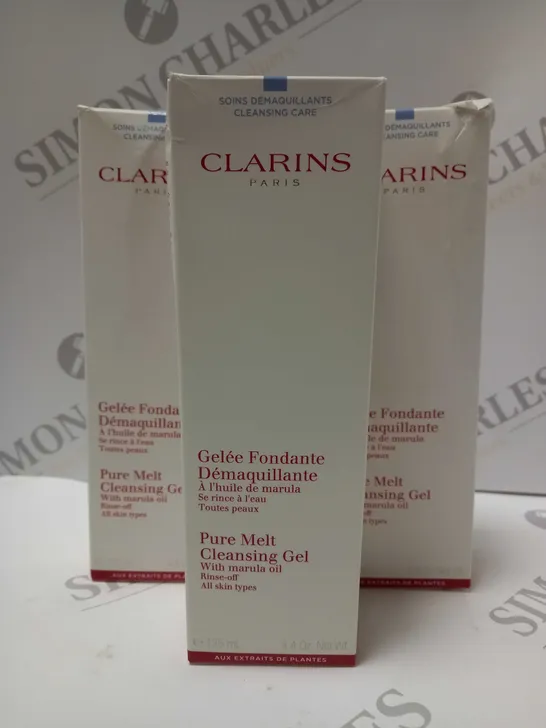 BOX OF APPROX 10 X 125ML CLARINS PURE MELT CLEANSING GEL 