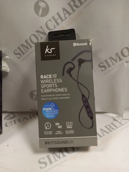 4X BOXED KITSOUND RACE 15 SPORT WIRELESS EARPHONES - BLACK