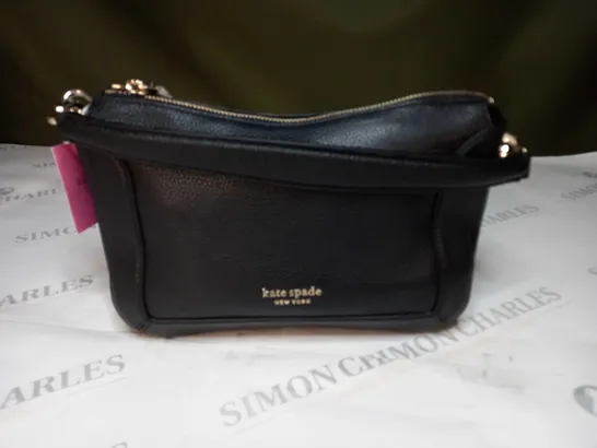 KATE SPADE PEBBLED LEATHE MEDIUM CROSSBODY BAG IN BLACK