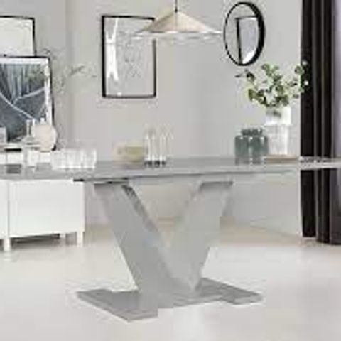 BOXED DESIGNER TURIN HIGH GLOSS 160-200cm EXTENDING DINING TABLE (3 BOXES)