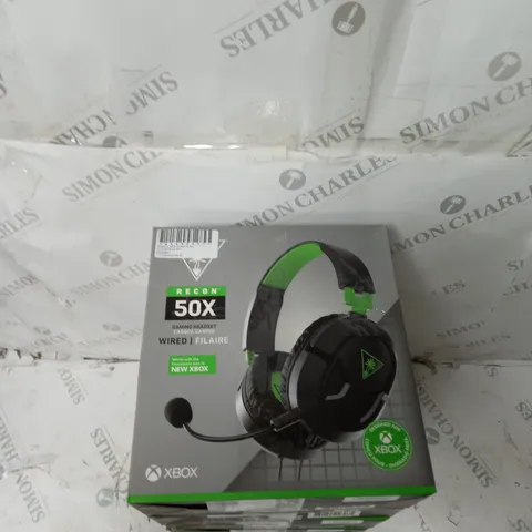 BOX OF APPROX 5 TURTLE BEACH RECON 50X HEADSETS IN BLACK 