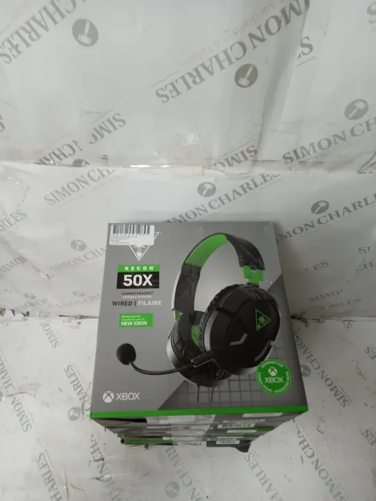 BOX OF APPROX 5 TURTLE BEACH RECON 50X HEADSETS IN BLACK 