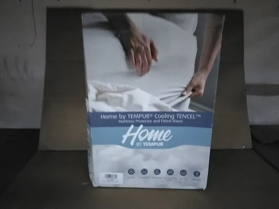 TEMPURE COOLING TENCEL MATTRESS PROTECTOR AND FITTED SHEET 