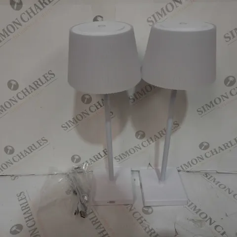 SFIXX SET OF 2 INDOOR OUTDOOR TOUCH TABLE LIGHTS - WHITE