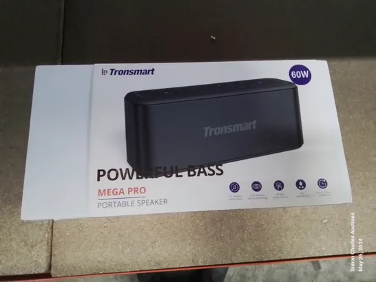 A BOXED TRONSMART POWERFUL BASS MEGA PRO PORTABLE SPEAKER