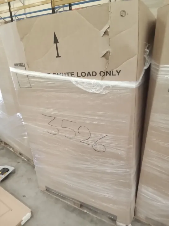 PALLET OF ASSORTED ITEMS INCLUDING FOLDABLE HAND TRUCK, FIREPLACE, HOMIDEC WORKDESK, HNNHOME CHAIR, ARTIFICAL PLANT, FLOGUOOR CHAIR