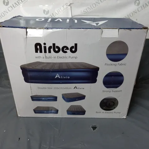 BOXED ALIVIO AIRBED IN BLUE 203X152X48CM