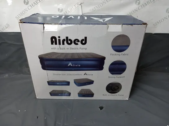 BOXED ALIVIO AIRBED IN BLUE 203X152X48CM