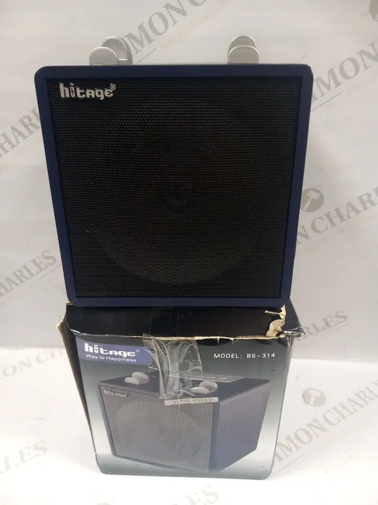 BOXED HITAGE MODEL BS-314 SURROUND WOODEN WIRELESS SPEAKER