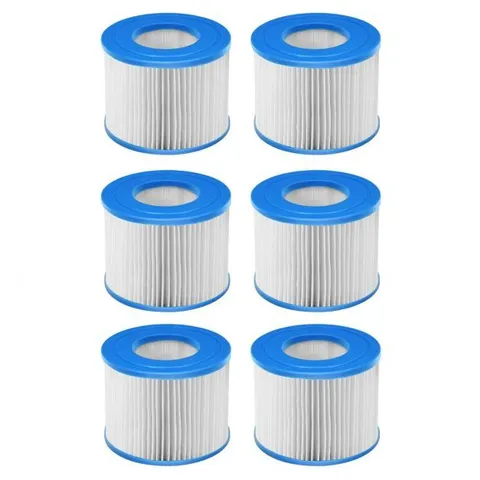 BOXED COSTWAY 6 PIECES HOT TUB FILTER CARTRIDGES COMPATIBLE WITH MOST MASSAGE POOL