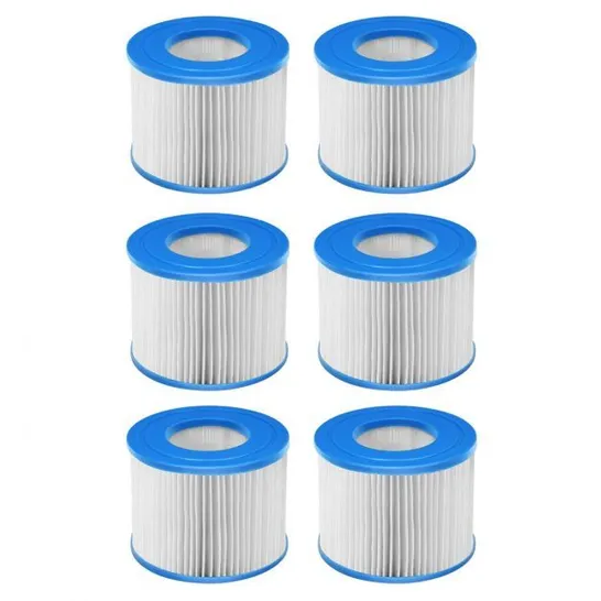 BOXED COSTWAY 6 PIECES HOT TUB FILTER CARTRIDGES COMPATIBLE WITH MOST MASSAGE POOL