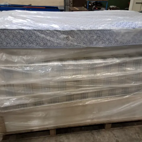 PALLET CONTAINING 3FT DUVAN BASE AND 5 SINGLE MATTRESSES 