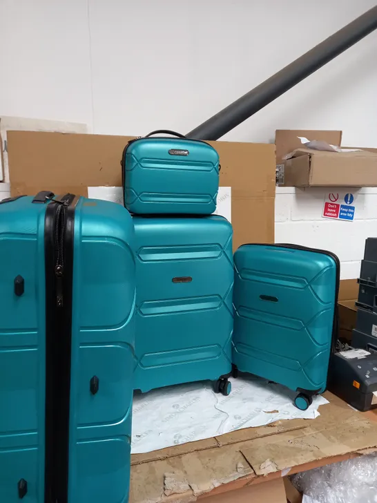 HEVI SET OF 4 SUIT CASE IN TEAL