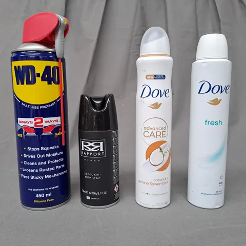 APPROXIMATELY 10 ASSORTED AEROSOL ITEMS IN INCLUDE WD-40, ANTI-PERSPIRANT, DEODORANT, ETC - COLLECTION ONLY