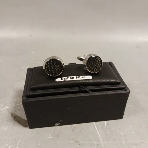 BOXED JOHN LEWIS CARBON FIBRE CUFF LINKS 