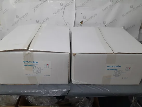 4 BOXED EMCOLITE CDMT TRIMLESS DOWNLIGHTS (EMC CDMDG642W)