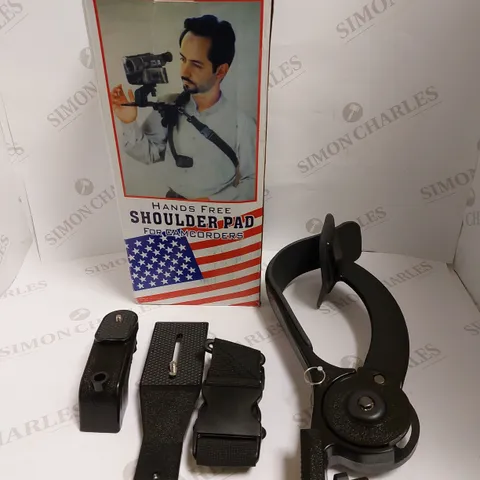 BRAND NEW BOXED HANDS FREE SHOULDER PAD FOR CAMCORDERS