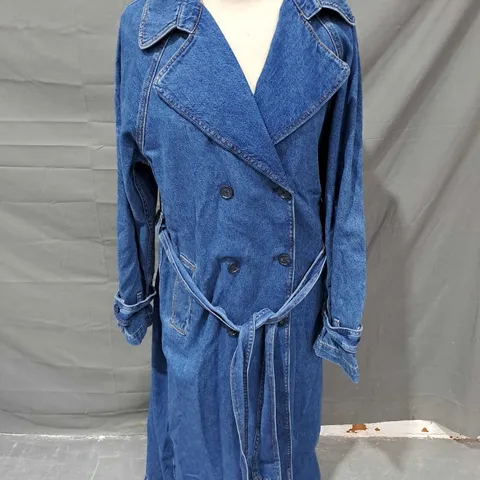 REFORMATION JEANS DENIM LONG JACKET SIZE M