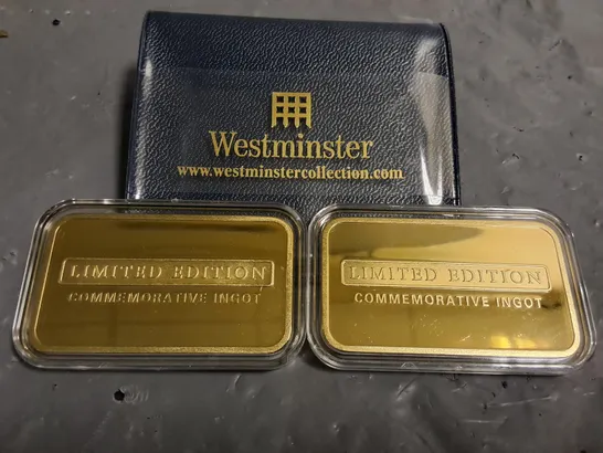 WESTMINSTER COLLECTION LIMITED EDITION BANK NOTE COMMEMORATIVE INGOTS