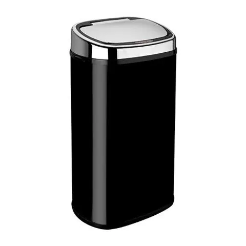 BOXED DIHL 68 LITRE MOTION SENSOR BLACK RECTANGULAR RUBBISH BIN