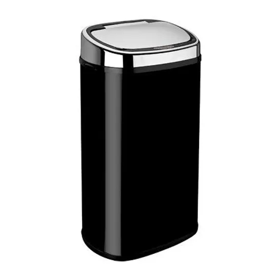 BOXED DIHL 68 LITRE MOTION SENSOR BLACK RECTANGULAR RUBBISH BIN