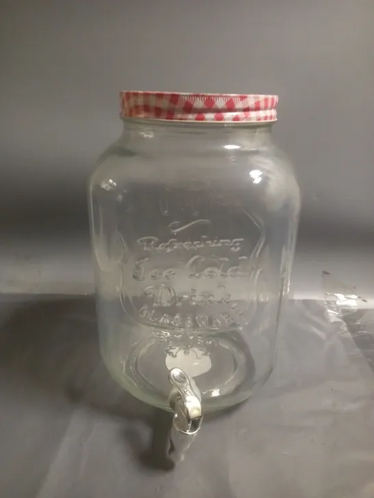 LARGE GLASS DRINKS DISPENSER - COLLECTION ONLY