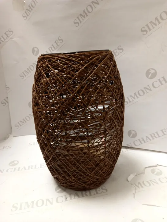 RETRO WICKER PENDANT LIGHT SHADE 