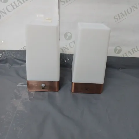 AURAGLOW SET OF 2 RECHARGEABLE MOTION SENSOR TABLE NIGHT LIGHT 