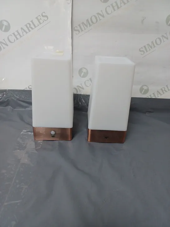 AURAGLOW SET OF 2 RECHARGEABLE MOTION SENSOR TABLE NIGHT LIGHT 