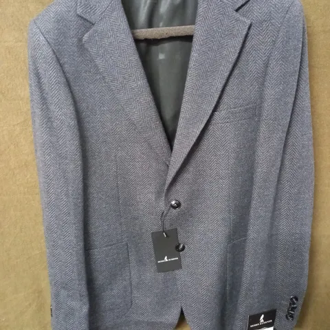 BRAND NEW MOSES KUSHNER 100% WOOL SUIT JACKET IN GREY - L