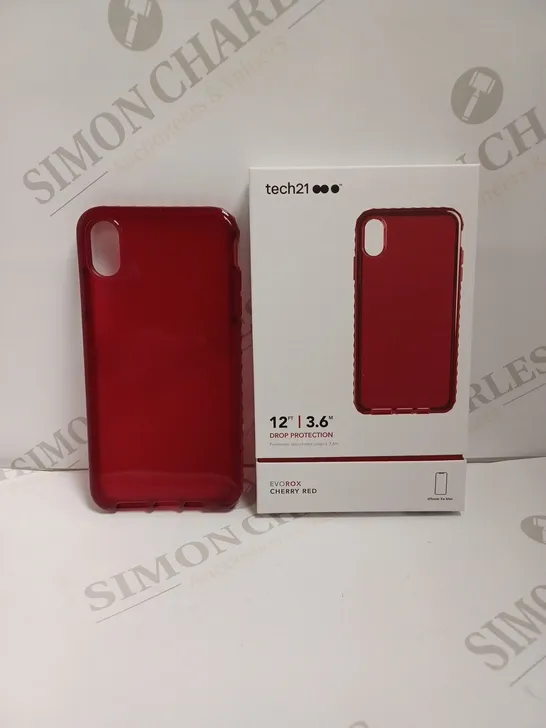 BOX OF 87 TECH21 CHERRY RED EVOROX PHONE PROTECTION CASES FOR IPHONE XS MAX