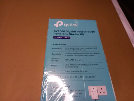 BOXED TP-LINK PASSTHROUGH POWERLINE STARTER KIT